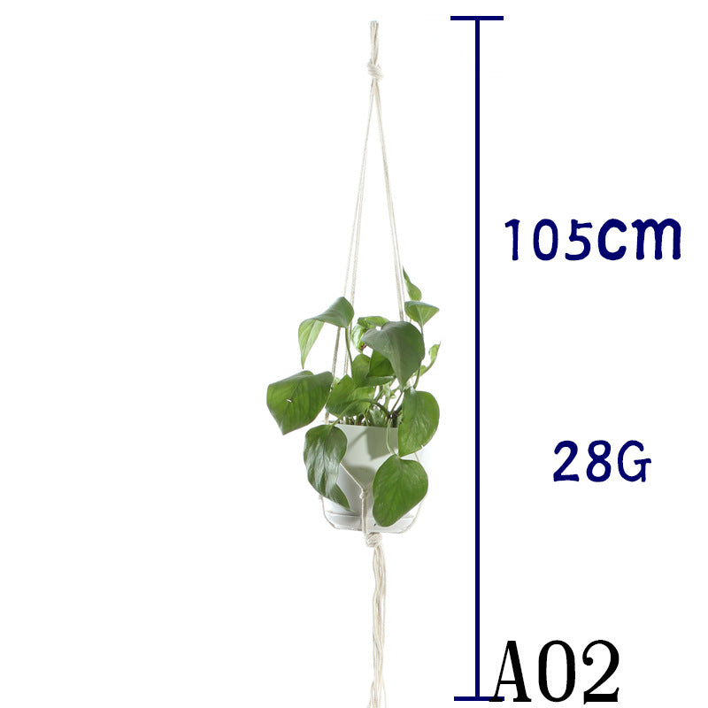 Simple macramé plant hanger, 105cm