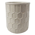 White Honeycomb Ceramic Planter – 16 cm