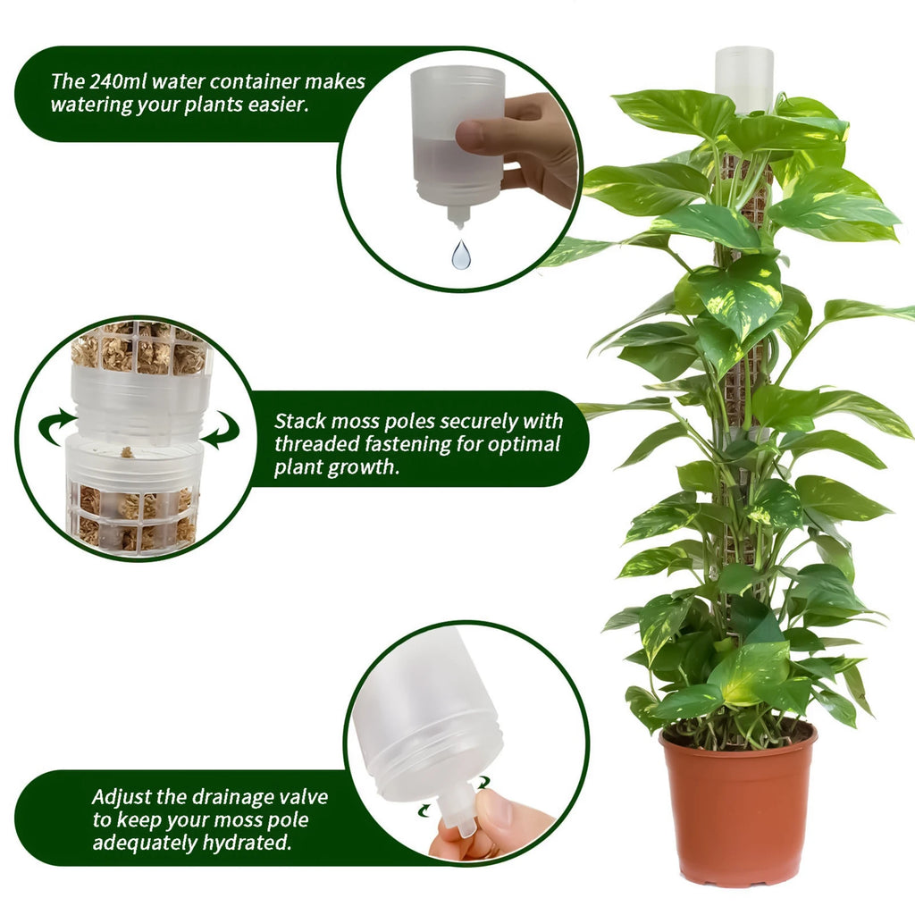 Self-Watering Moss Pole – Stackable, 37cm