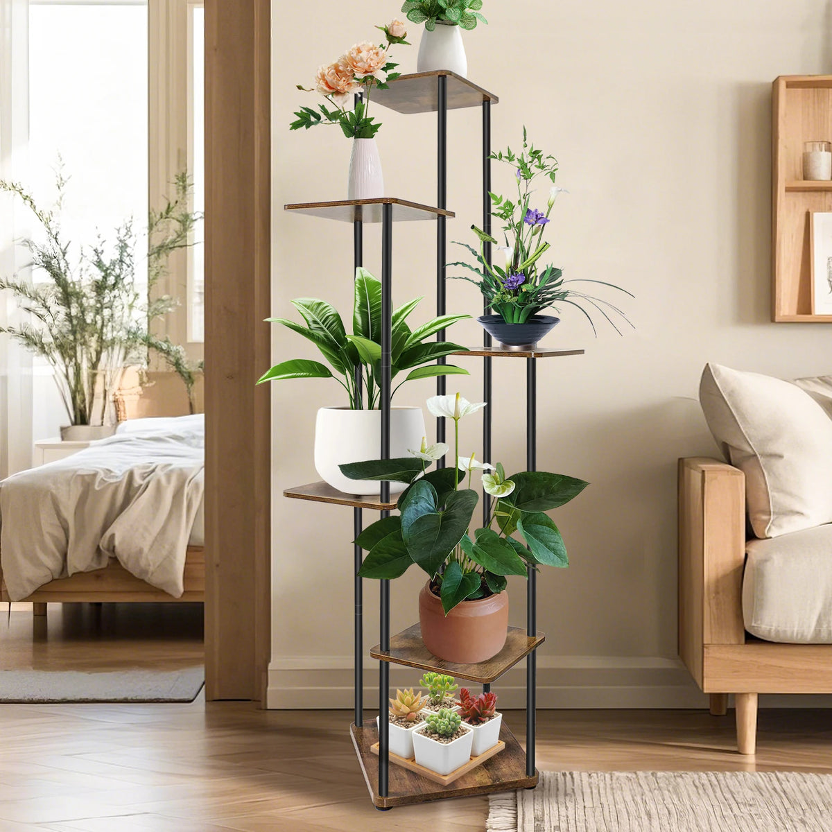 Metal Corner Plant Stand – 4, 5 or 6 Tier