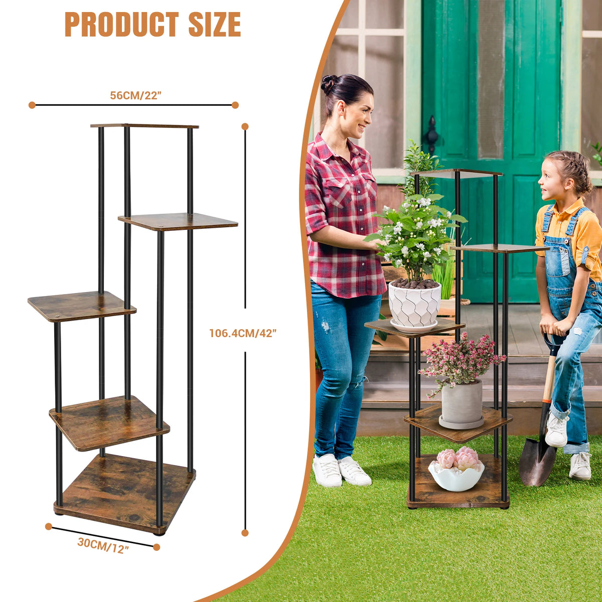 Metal Corner Plant Stand – 4, 5 or 6 Tier