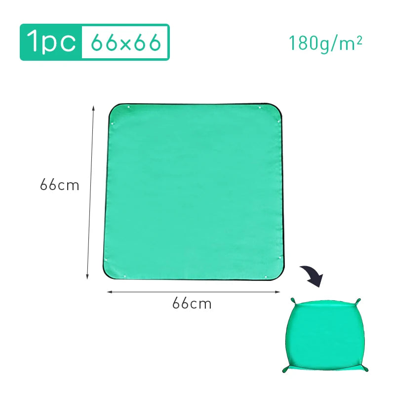 Green repotting mat 66 x 66 cm